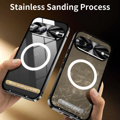 For Google Pixel 9 MagSafe Magnetic Frosted Metal Phone Case(Black) by buy2fix