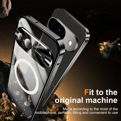 For Google Pixel 9 MagSafe Magnetic Frosted Metal Phone Case(Black) by buy2fix