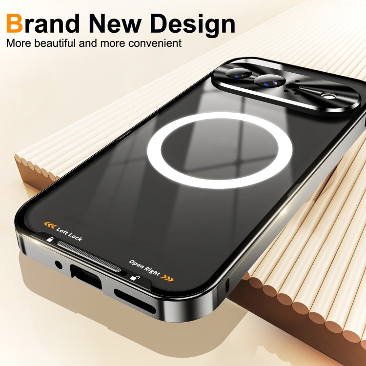 For Google Pixel 9 MagSafe Magnetic Frosted Metal Phone Case(Black) by buy2fix