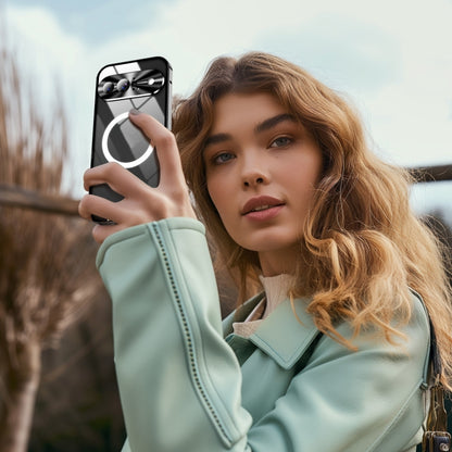 For Google Pixel 9 MagSafe Magnetic Frosted Metal Phone Case(Black) by buy2fix