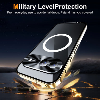 For Google Pixel 9 MagSafe Magnetic Frosted Metal Phone Case(Gold) by buy2fix