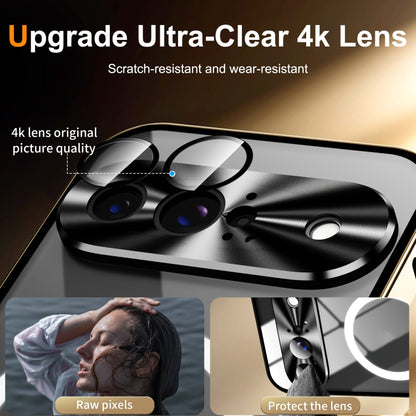 For Google Pixel 9 MagSafe Magnetic Frosted Metal Phone Case(Gold) by buy2fix