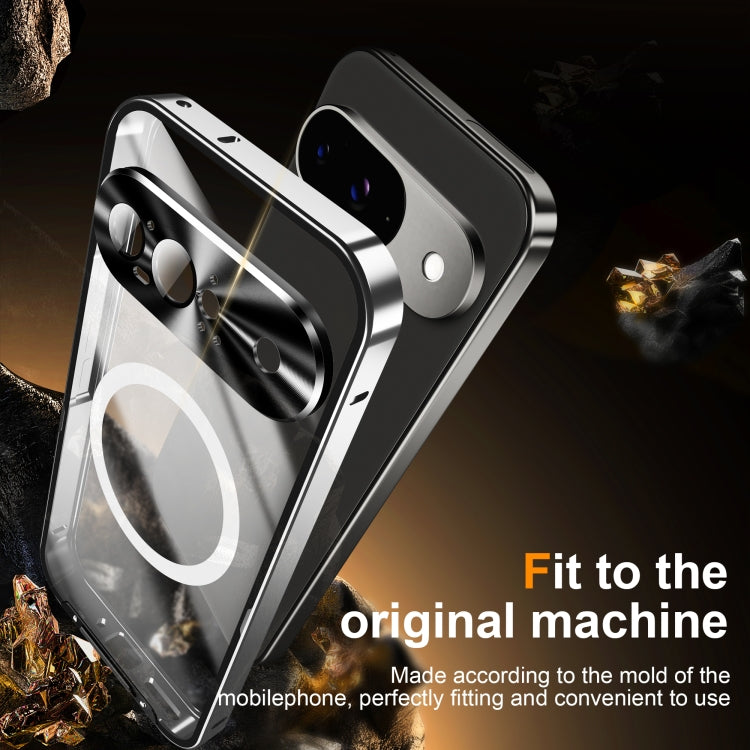 For Google Pixel 9 MagSafe Magnetic Frosted Metal Phone Case(Silver) by buy2fix