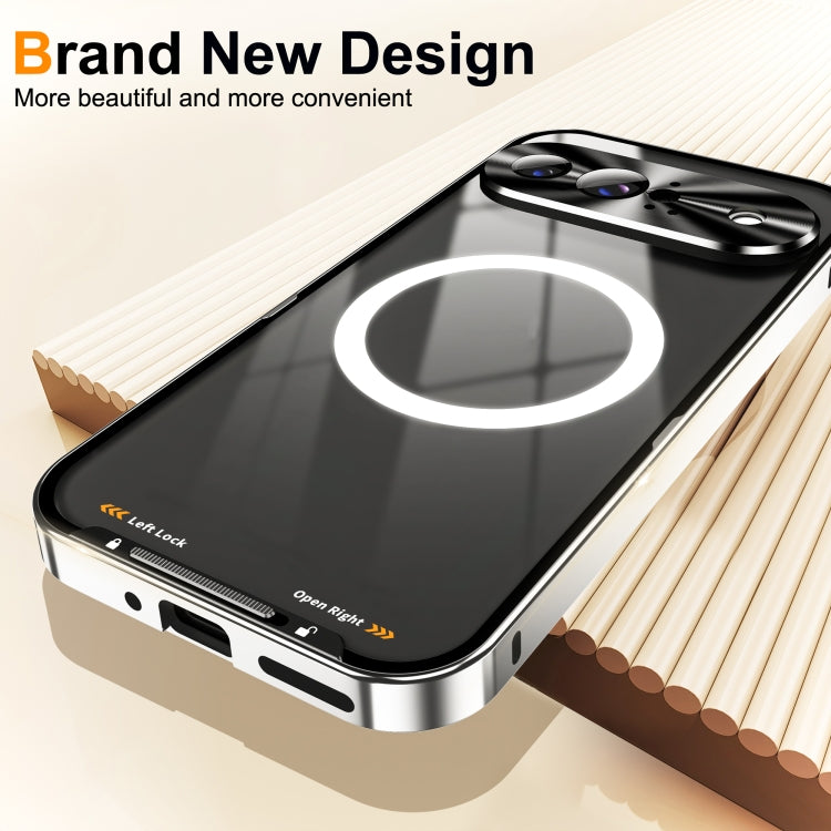 For Google Pixel 9 MagSafe Magnetic Frosted Metal Phone Case(Silver) by buy2fix