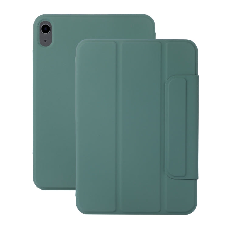 For iPad 2025 / 2022 3-fold Magnetic Buckle Leather Smart Tablet Case(Deep Green) - iPad 2025 / 2022 Cases by buy2fix | Online Shopping UK | buy2fix