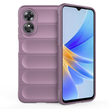 For OPPO A17 4G Global Magic Shield TPU + Flannel Phone Case(Purple) by buy2fix