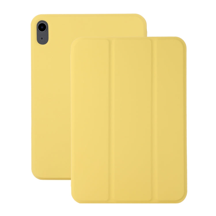 For iPad 2025 / 2022 3-fold Magnetic Leather Smart Tablet Case(Yellow) - iPad 2025 / 2022 Cases by buy2fix | Online Shopping UK | buy2fix