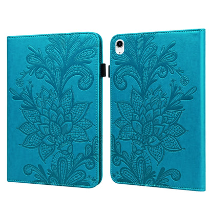For iPad 2025 / 2022 Lace Flower Embossing Pattern Leather Tablet Case(Blue) - iPad 2025 / 2022 Cases by buy2fix | Online Shopping UK | buy2fix