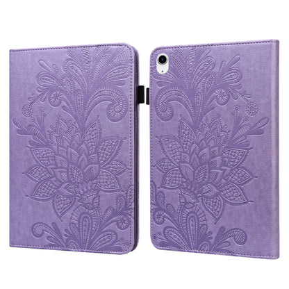 For iPad 2025 / 2022 Lace Flower Embossing Pattern Leather Tablet Case(Purple) - iPad 2025 / 2022 Cases by buy2fix | Online Shopping UK | buy2fix