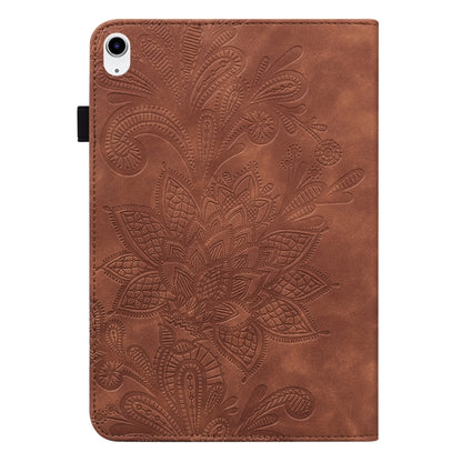 For iPad 2025 / 2022 Lace Flower Embossing Pattern Leather Tablet Case(Brown) - iPad 2025 / 2022 Cases by buy2fix | Online Shopping UK | buy2fix