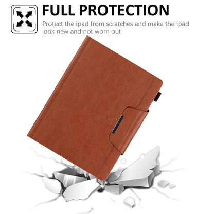 For iPad 2025 / 2022 Solid Color Metal Buckle Leather Smart Tablet Case(Brown) - iPad 2025 / 2022 Cases by buy2fix | Online Shopping UK | buy2fix