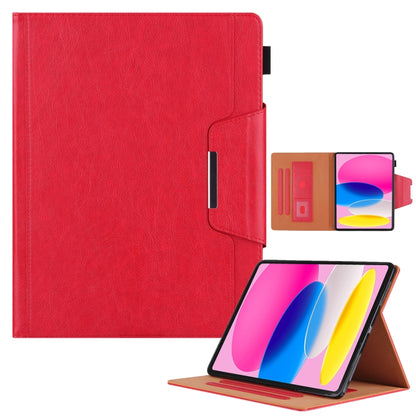 For iPad 2025 / 2022 Solid Color Metal Buckle Leather Smart Tablet Case(Red) - iPad 2025 / 2022 Cases by buy2fix | Online Shopping UK | buy2fix