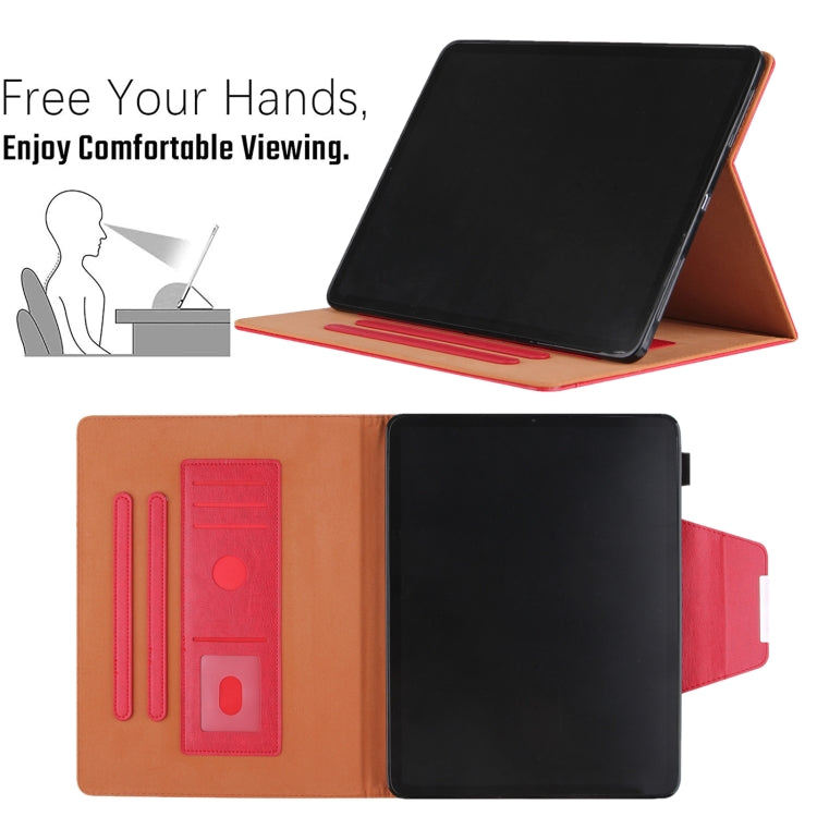 For iPad 2025 / 2022 Solid Color Metal Buckle Leather Smart Tablet Case(Red) - iPad 2025 / 2022 Cases by buy2fix | Online Shopping UK | buy2fix