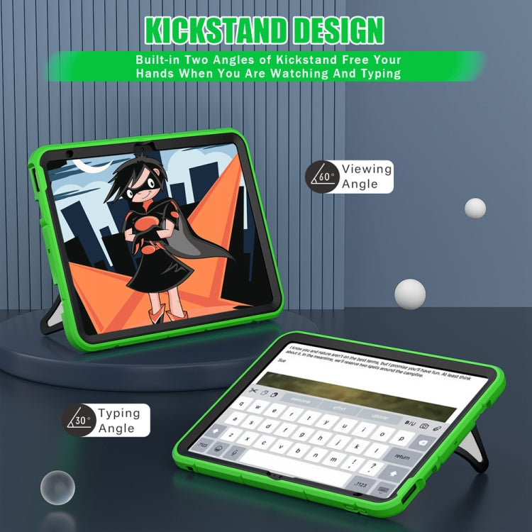 For iPad 2025 / 2022 Silicone + PC Shockproof Protective Tablet Case(Green+Black) - iPad 2025 / 2022 Cases by buy2fix | Online Shopping UK | buy2fix