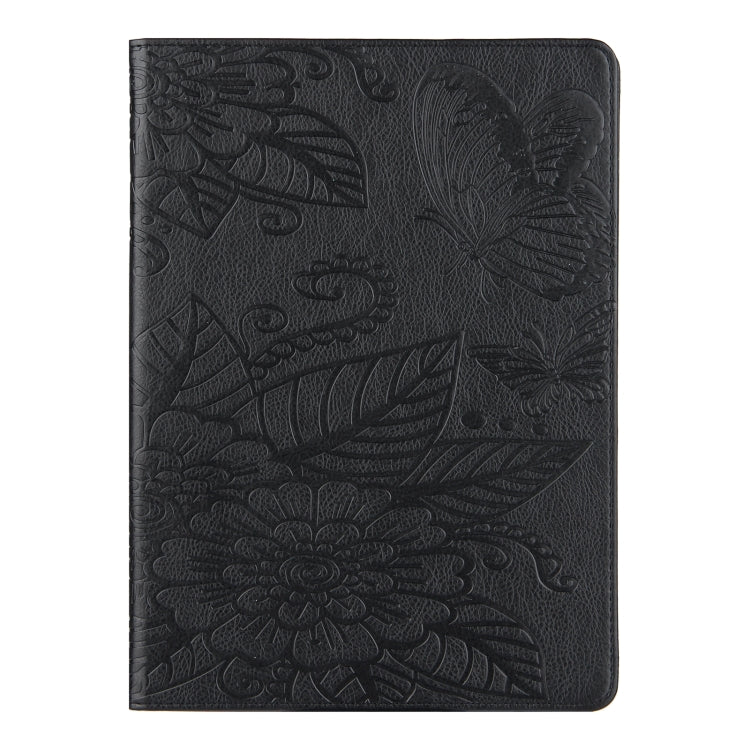 For iPad 2025 / 2022 Butterfly Love Flower Embossed Leather Smart Tablet Case(Black) - iPad 2025 / 2022 Cases by buy2fix | Online Shopping UK | buy2fix