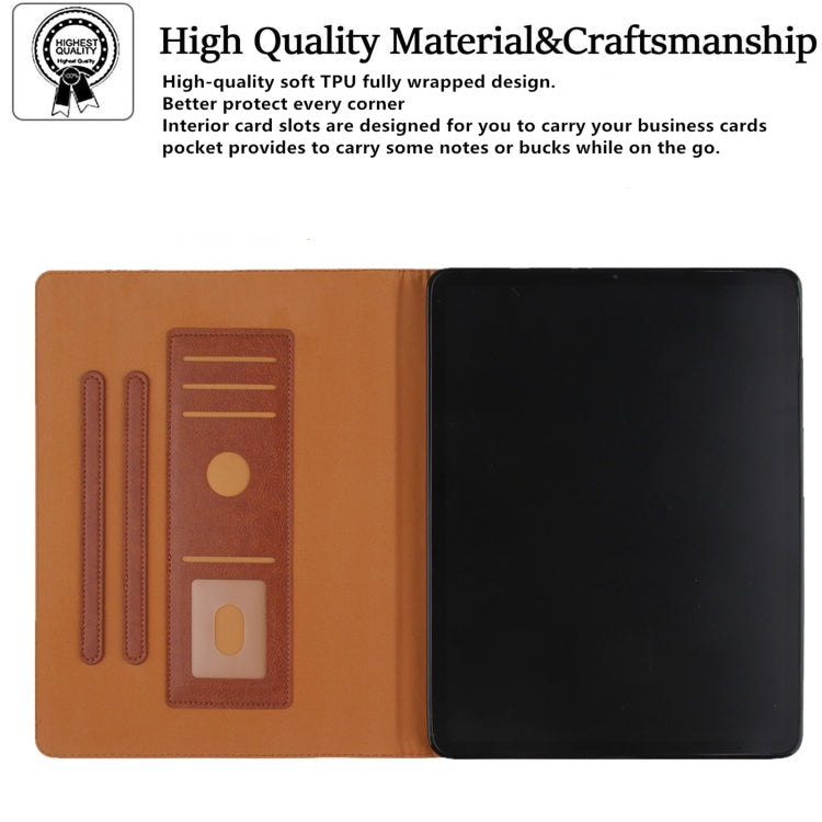 For iPad 2025 / 2022 Butterfly Love Flower Embossed Leather Smart Tablet Case(Brown) - iPad 2025 / 2022 Cases by buy2fix | Online Shopping UK | buy2fix