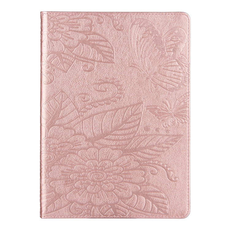 For iPad 2025 / 2022 Butterfly Love Flower Embossed Leather Smart Tablet Case(Rose Gold) - iPad 2025 / 2022 Cases by buy2fix | Online Shopping UK | buy2fix