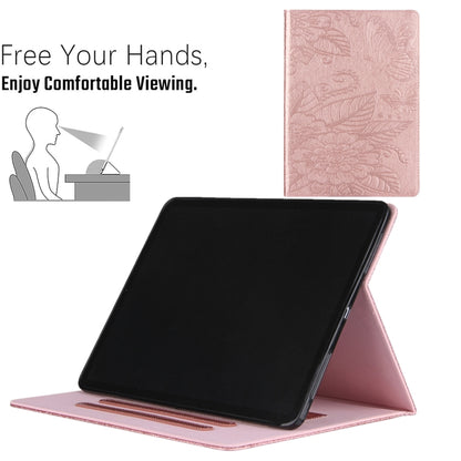 For iPad 2025 / 2022 Butterfly Love Flower Embossed Leather Smart Tablet Case(Rose Gold) - iPad 2025 / 2022 Cases by buy2fix | Online Shopping UK | buy2fix