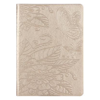 For iPad 2025 / 2022 Butterfly Love Flower Embossed Leather Smart Tablet Case(Gold) - iPad 2025 / 2022 Cases by buy2fix | Online Shopping UK | buy2fix