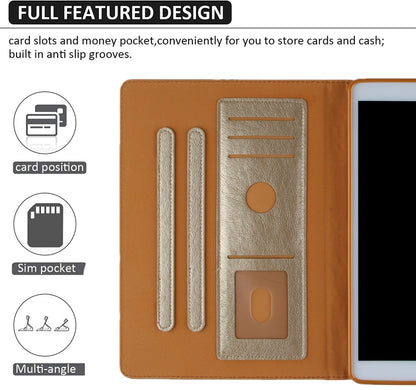 For iPad 2025 / 2022 Butterfly Love Flower Embossed Leather Smart Tablet Case(Gold) - iPad 2025 / 2022 Cases by buy2fix | Online Shopping UK | buy2fix