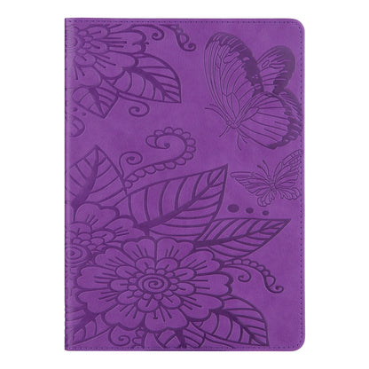 For iPad 2025 / 2022 Butterfly Love Flower Embossed Leather Smart Tablet Case(Purple) - iPad 2025 / 2022 Cases by buy2fix | Online Shopping UK | buy2fix