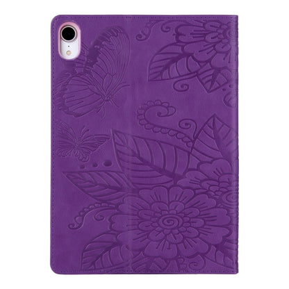 For iPad 2025 / 2022 Butterfly Love Flower Embossed Leather Smart Tablet Case(Purple) - iPad 2025 / 2022 Cases by buy2fix | Online Shopping UK | buy2fix