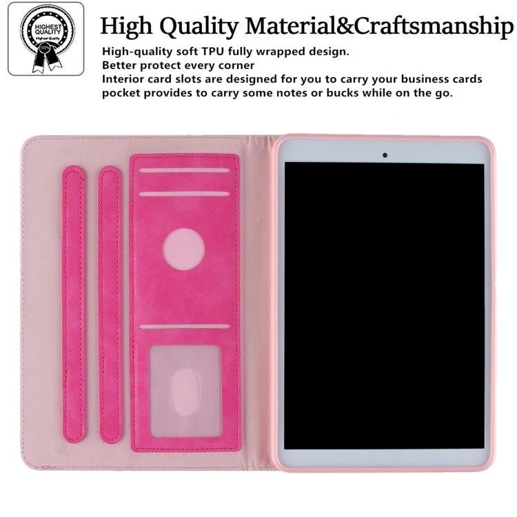 For iPad 2025 / 2022 Butterfly Love Flower Embossed Leather Smart Tablet Case(Rose Red) - iPad 2025 / 2022 Cases by buy2fix | Online Shopping UK | buy2fix