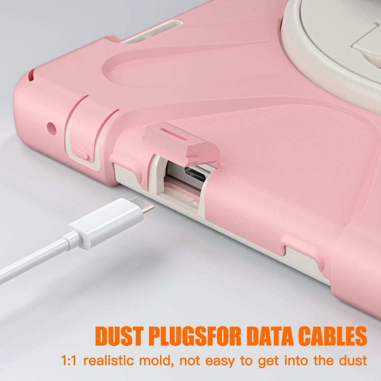 For Lenovo Tab M10 10.1 3rd Gen Silicone + PC Protective Tablet Case(Cherry Blossom Pink) by buy2fix