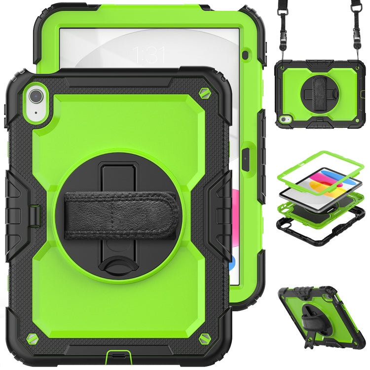 For iPad 2025 / 2022 Silicone + PC Full Body Protection Tablet Case(Yellow Green + Black) - iPad 2025 / 2022 Cases by buy2fix | Online Shopping UK | buy2fix