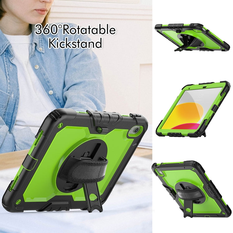 For iPad 2025 / 2022 Silicone + PC Full Body Protection Tablet Case(Yellow Green + Black) - iPad 2025 / 2022 Cases by buy2fix | Online Shopping UK | buy2fix
