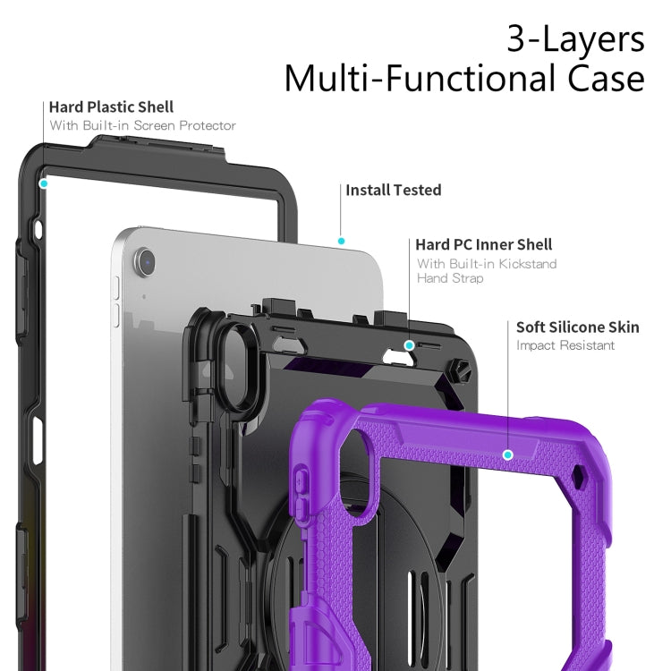 For iPad 2025 / 2022 Silicone + PC Full Body Protection Tablet Case(Purple) - iPad 2025 / 2022 Cases by buy2fix | Online Shopping UK | buy2fix