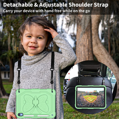 For iPad 2025 / 2022 Butterfly Kickstand Heavy Duty Hard Rugged Tablet Case(Fresh Green) - iPad 2025 / 2022 Cases by buy2fix | Online Shopping UK | buy2fix
