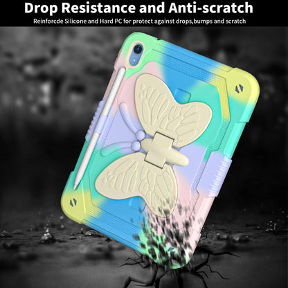 For iPad 2025 / 2022 Butterfly Kickstand Heavy Duty Hard Rugged Tablet Case(Colorful Green) - iPad 2025 / 2022 Cases by buy2fix | Online Shopping UK | buy2fix