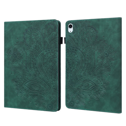 For iPad 2025 / 2022 Peacock Embossed Pattern Leather Tablet Case(Green) - iPad 2025 / 2022 Cases by buy2fix | Online Shopping UK | buy2fix
