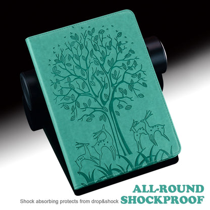 For iPad 2025 / 2022 Tree & Deer Embossed Leather Tablet Case(Green) - iPad 2025 / 2022 Cases by buy2fix | Online Shopping UK | buy2fix