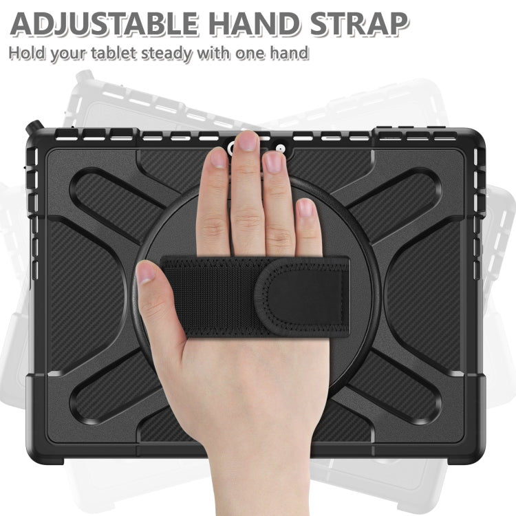 For MicroSoft Surface Pro 9 / 10 / 11 Rotatable Kickstand Grip Shockproof Tablet Case(Black) - Others by buy2fix | Online Shopping UK | buy2fix