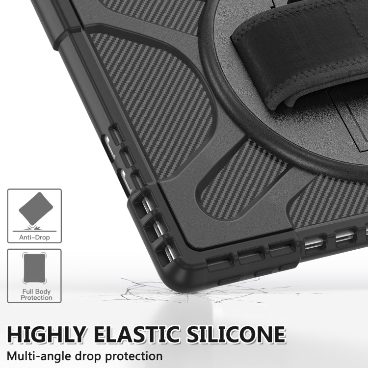 For MicroSoft Surface Pro 9 / 10 / 11 Rotatable Kickstand Grip Shockproof Tablet Case(Black) - Others by buy2fix | Online Shopping UK | buy2fix