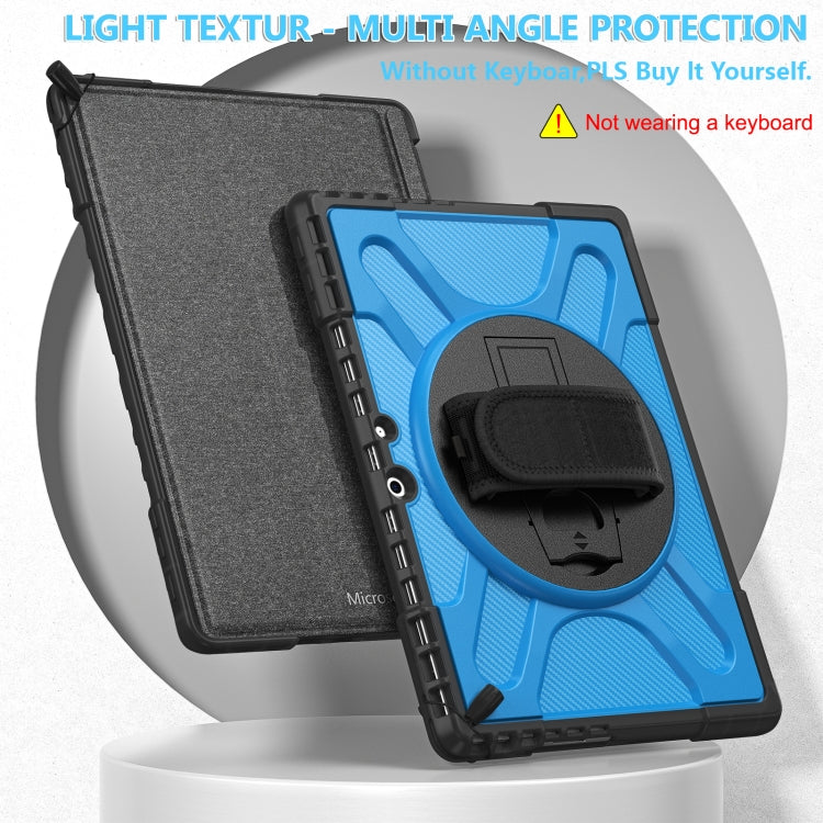 For MicroSoft Surface Pro 9 / 10 / 11 Rotatable Kickstand Grip Shockproof Tablet Case(Blue) - Others by buy2fix | Online Shopping UK | buy2fix