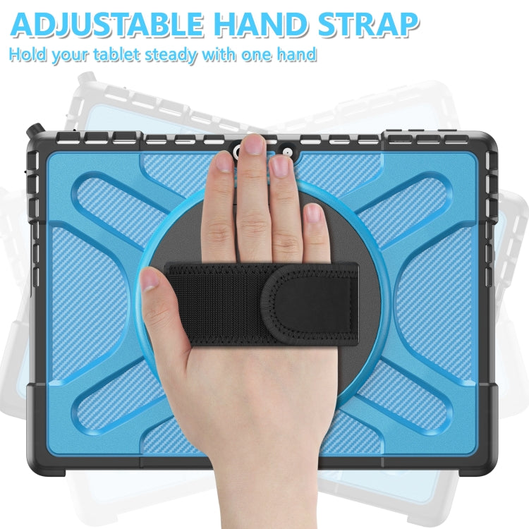 For MicroSoft Surface Pro 9 / 10 / 11 Rotatable Kickstand Grip Shockproof Tablet Case(Blue) - Others by buy2fix | Online Shopping UK | buy2fix