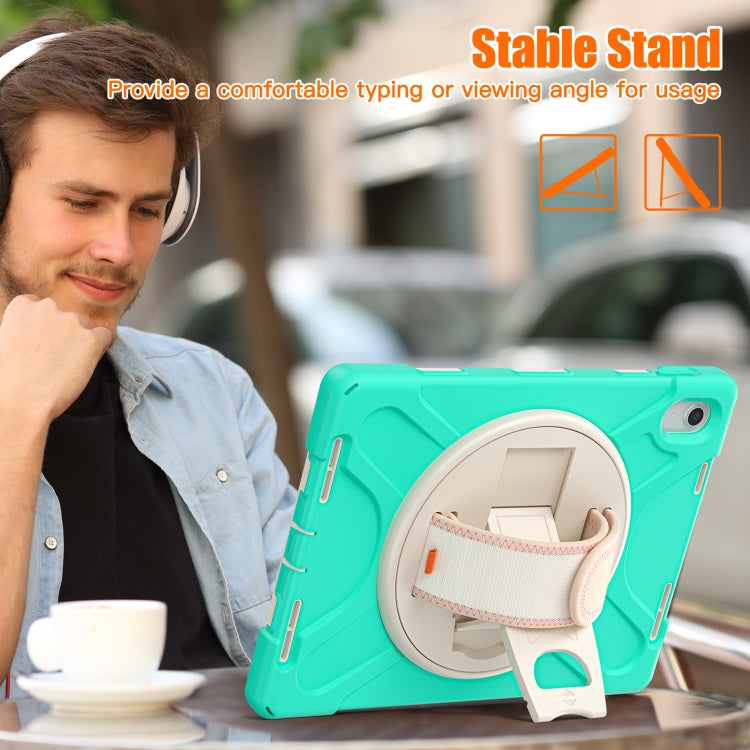 For iPad 2025 / 2022 Rotatable Kickstand Grip Heavy Duty Hard Rugged Tablet Case(Mint Green) - iPad 2025 / 2022 Cases by buy2fix | Online Shopping UK | buy2fix