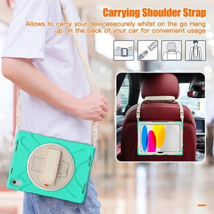 For iPad 2025 / 2022 Rotatable Kickstand Grip Heavy Duty Hard Rugged Tablet Case(Mint Green) - iPad 2025 / 2022 Cases by buy2fix | Online Shopping UK | buy2fix