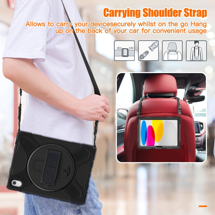 For iPad 2025 / 2022 Rotatable Kickstand Grip Heavy Duty Hard Rugged Tablet Case(Black) - iPad 2025 / 2022 Cases by buy2fix | Online Shopping UK | buy2fix