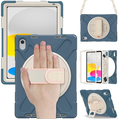 For iPad 2025 / 2022 Rotatable Kickstand Grip Heavy Duty Hard Rugged Tablet Case(Cornflower Blue) - iPad 2025 / 2022 Cases by buy2fix | Online Shopping UK | buy2fix