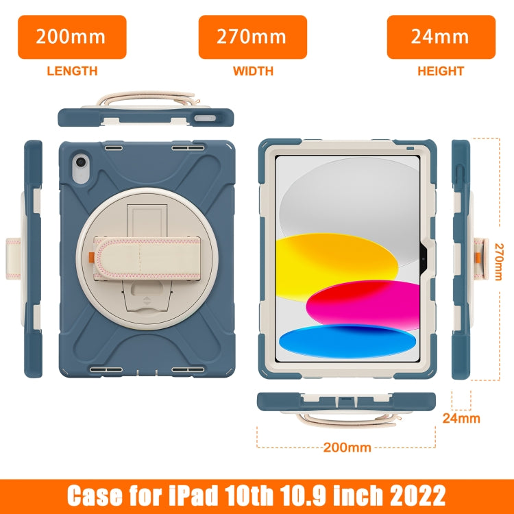 For iPad 2025 / 2022 Rotatable Kickstand Grip Heavy Duty Hard Rugged Tablet Case(Cornflower Blue) - iPad 2025 / 2022 Cases by buy2fix | Online Shopping UK | buy2fix