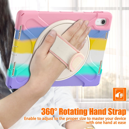 For iPad 2025 / 2022 Rotatable Kickstand Grip Heavy Duty Hard Rugged Tablet Case(Colorful Pink) - iPad 2025 / 2022 Cases by buy2fix | Online Shopping UK | buy2fix