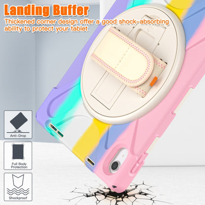 For iPad 2025 / 2022 Rotatable Kickstand Grip Heavy Duty Hard Rugged Tablet Case(Colorful Pink) - iPad 2025 / 2022 Cases by buy2fix | Online Shopping UK | buy2fix