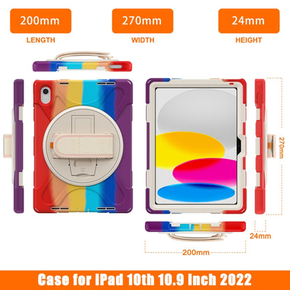 For iPad 2025 / 2022 Rotatable Kickstand Grip Heavy Duty Hard Rugged Tablet Case(Colorful Red) - iPad 2025 / 2022 Cases by buy2fix | Online Shopping UK | buy2fix