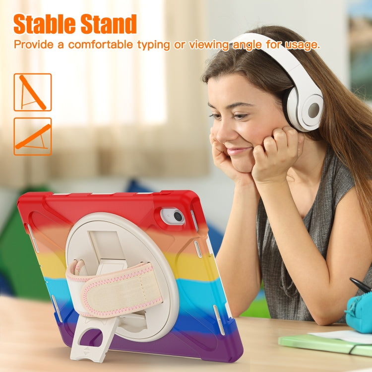 For iPad 2025 / 2022 Rotatable Kickstand Grip Heavy Duty Hard Rugged Tablet Case(Colorful Red) - iPad 2025 / 2022 Cases by buy2fix | Online Shopping UK | buy2fix