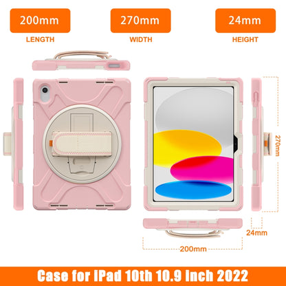 For iPad 2025 / 2022 Rotatable Kickstand Grip Heavy Duty Hard Rugged Tablet Case(Cherry Pink) - iPad 2025 / 2022 Cases by buy2fix | Online Shopping UK | buy2fix