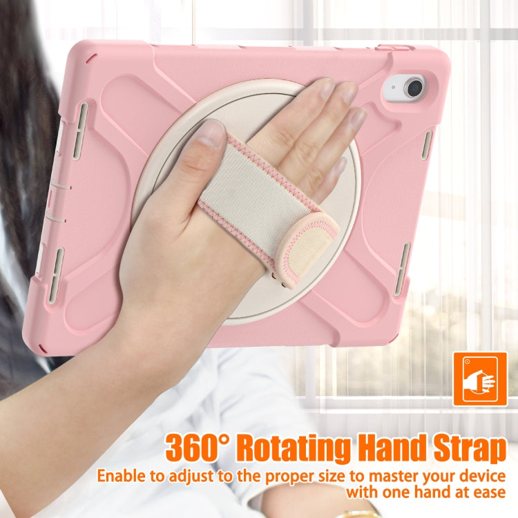 For iPad 2025 / 2022 Rotatable Kickstand Grip Heavy Duty Hard Rugged Tablet Case(Cherry Pink) - iPad 2025 / 2022 Cases by buy2fix | Online Shopping UK | buy2fix